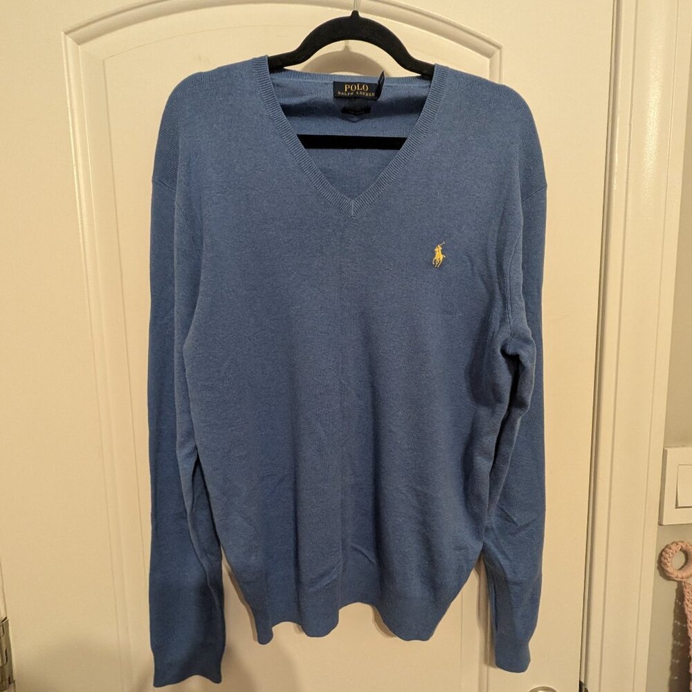 Polo Ralph Lauren Pima Cotton V-Neck Sweater - Men's Medium